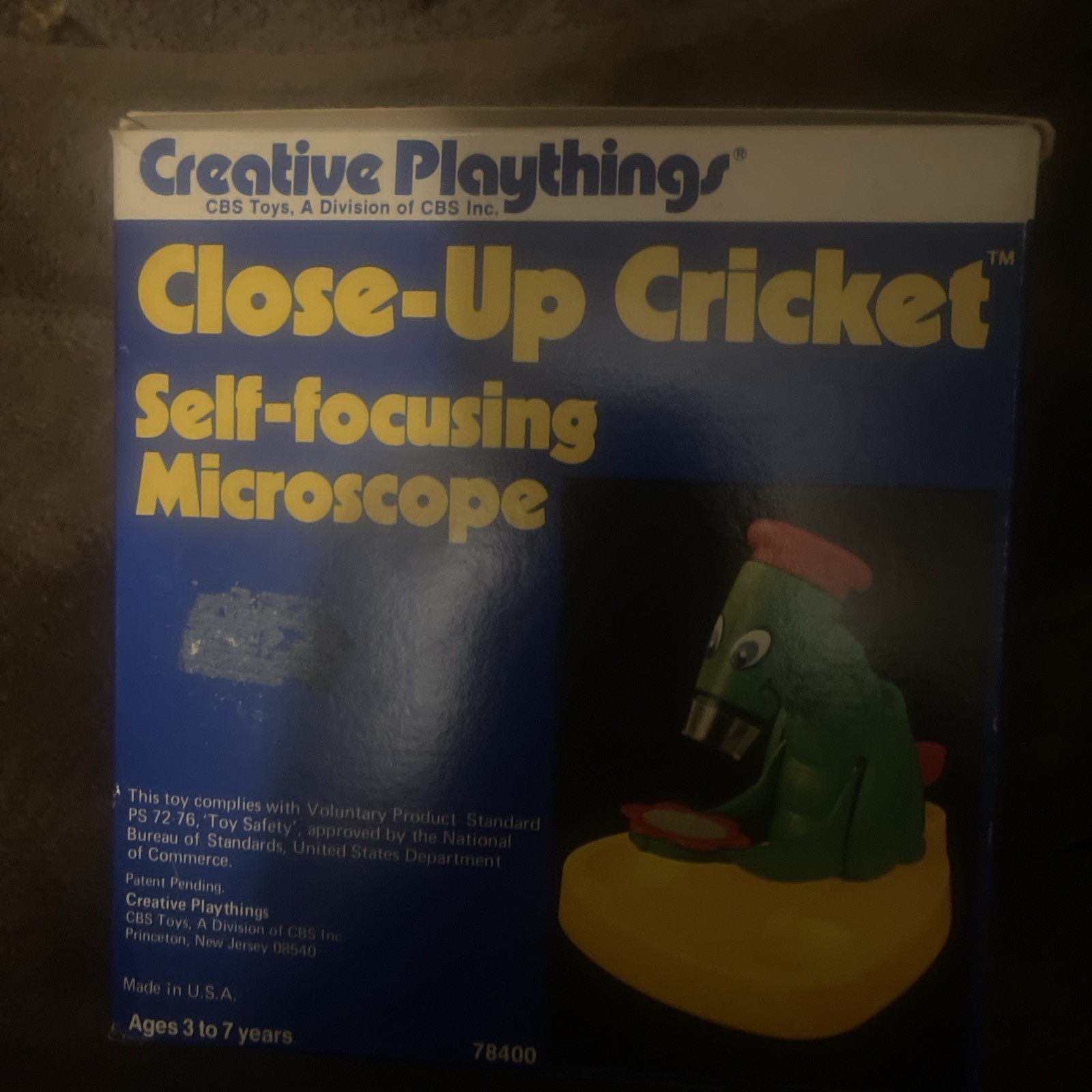 Vintage Close-Up Cricket Microscope by Creative Playthings w/original box. 1960s