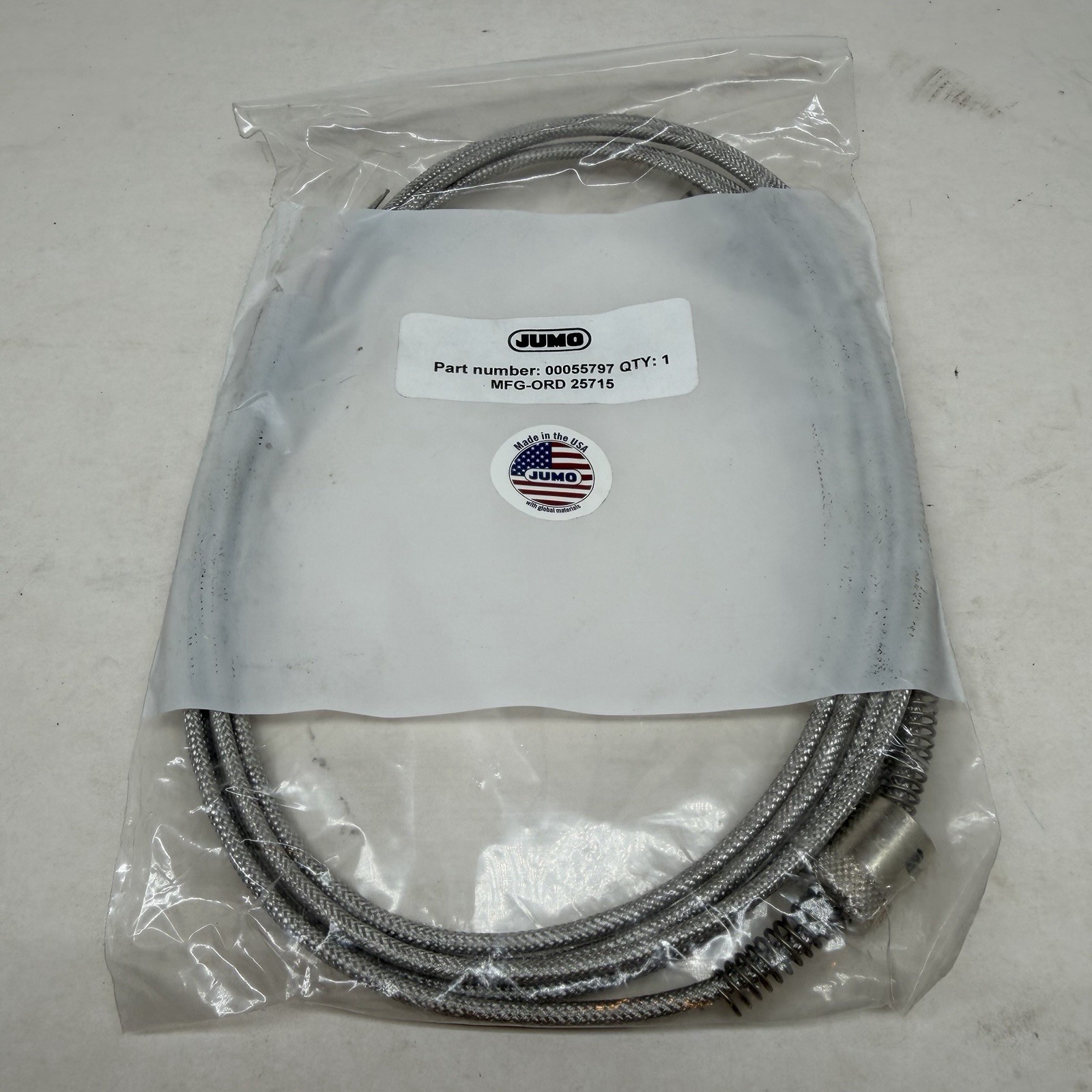 JUMO 00055797 PUSH-IN RTD TEMPERATURE PROBE, -50 TO 400°C USA Made New