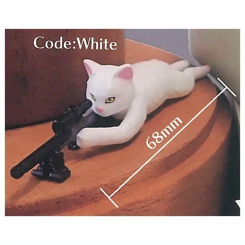 Sniper cat Capsule Toy Complete 5 Types set Gacha Japan