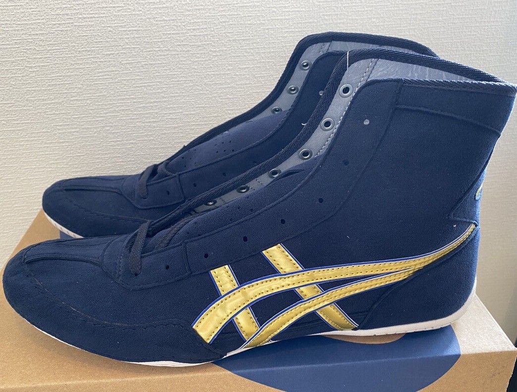 Asics Wrestling Shoes EX-EO special order 1083A001 Navy x Gold x Navy