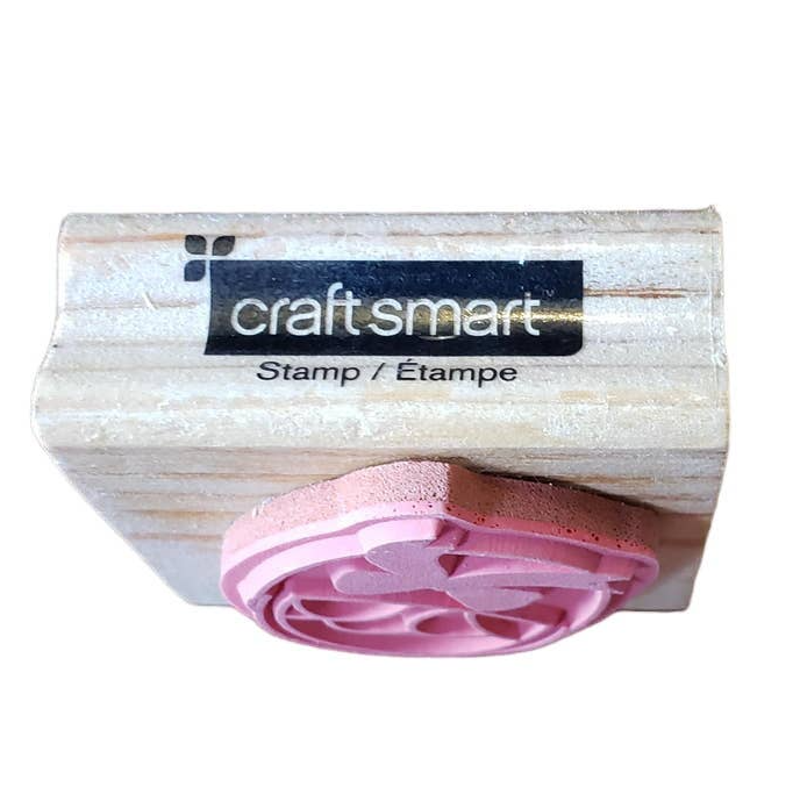Spring Easter Basket With Eggs Craftsmart Wood Mounted Rubber Stamp