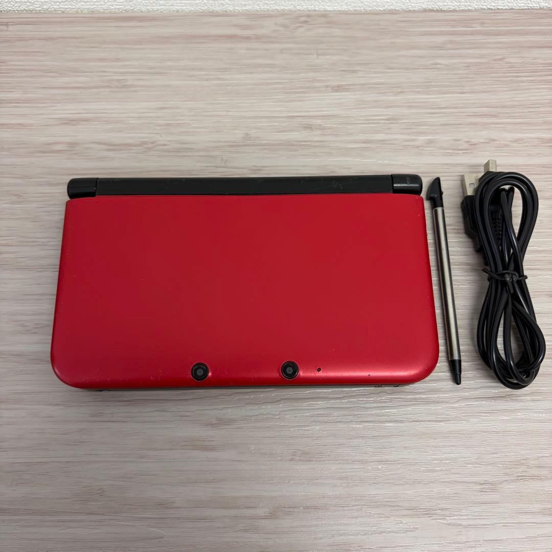 Nintendo 3DSLL Console Red Black Tested Action Device with Stylus