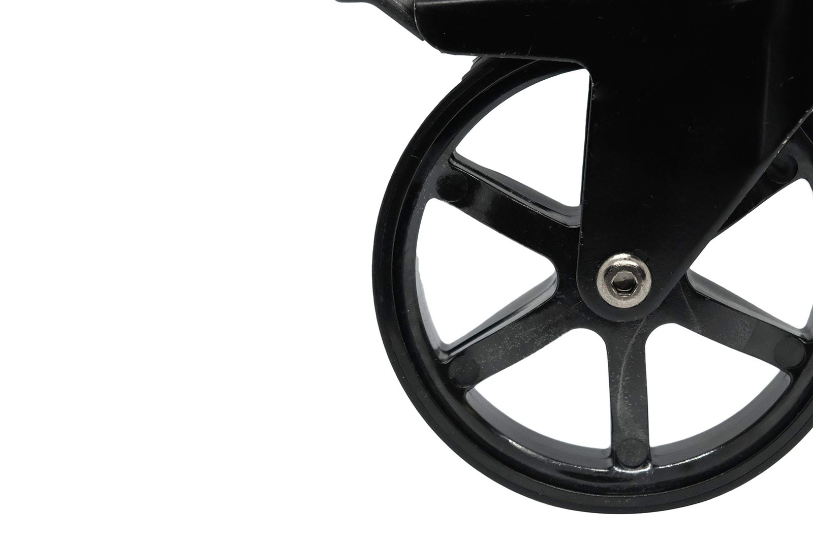 8300E Vintage Series 4-Inch 6-Spoke Designer Caster, 4 Pack - Gloss Black