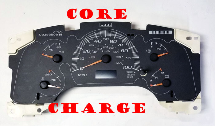 1996 to 2007 CHEVROLET EXPRESS VAN CLUSTER CLUSTER CORE CHARGE