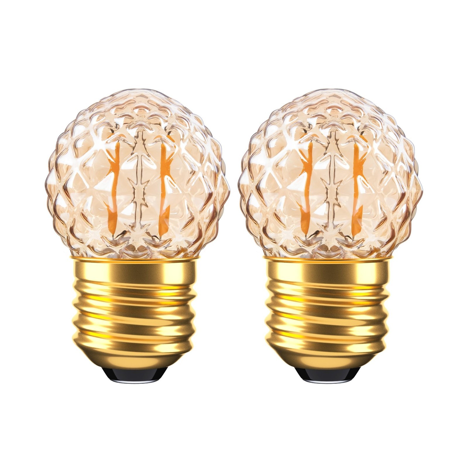 E26 Amber Small LED Light Bulbs,1W Small Edison Bulb,10 Watt Incandescent, Lo...