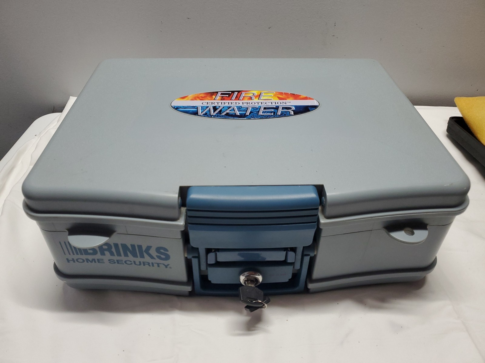 Brinks Home Security Locked Box Fire/ Flood Safe Class 350 HR. 1/2 w/ 2 Keys UL