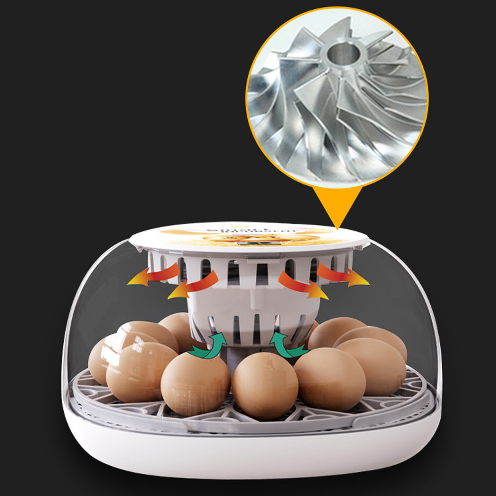 Incubators for Hatching Eggs 12 Eggs with Automatic & Humidity Control