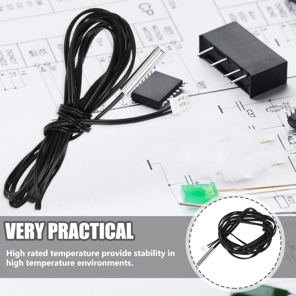3Pcs Temp Sensor Replacement Probe Wire Black