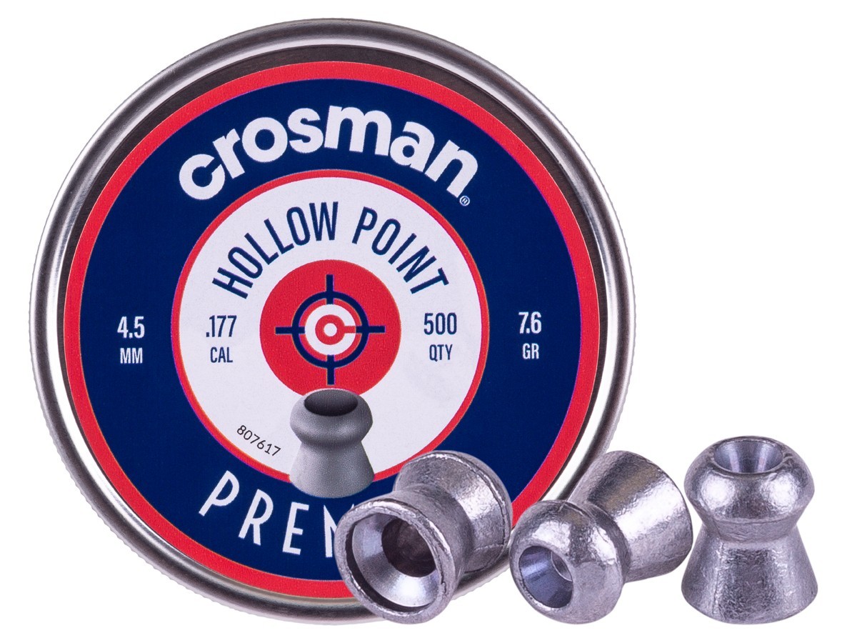 Crosman Premier .177 Cal, 7.9 Grains, Hollowpoint, 500ct