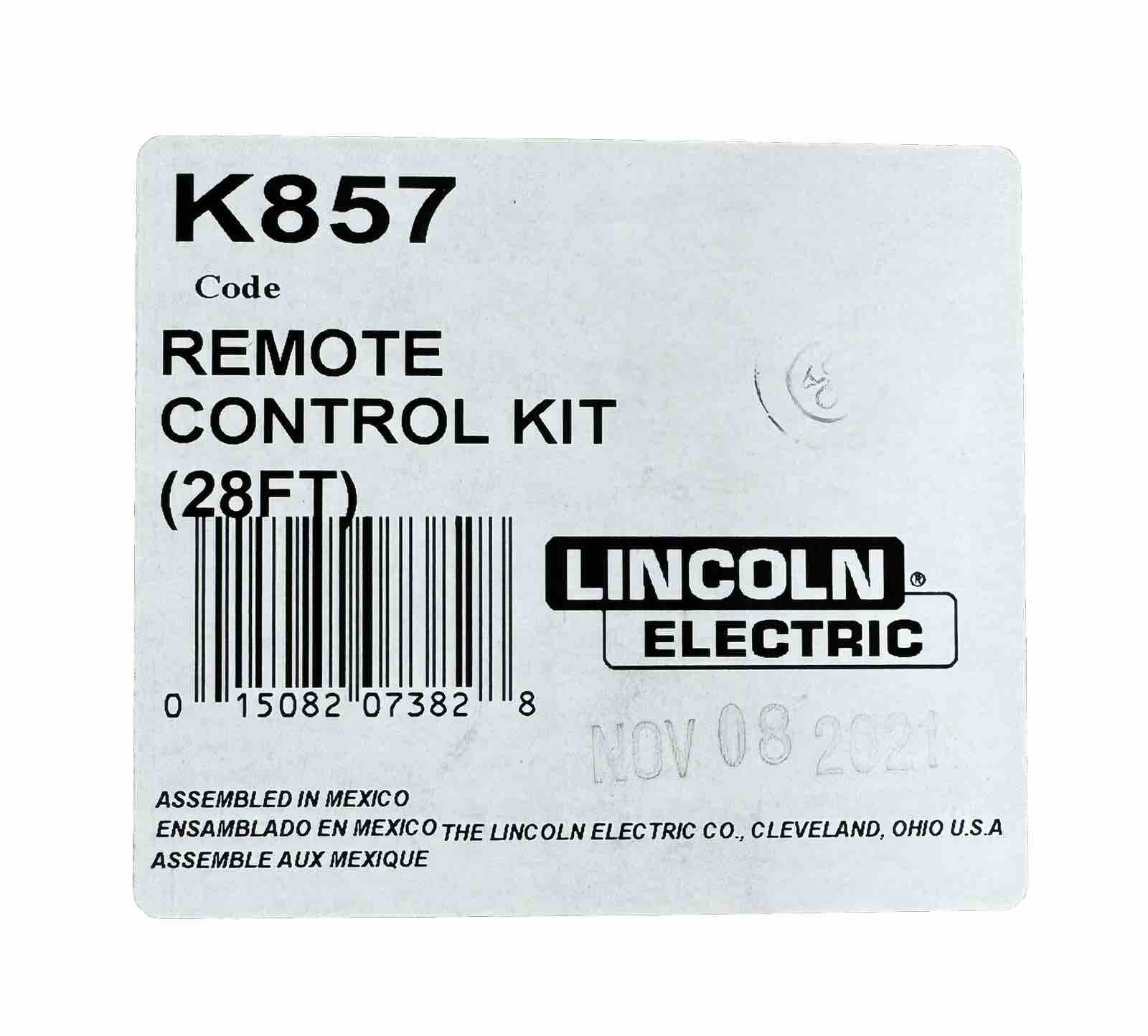 New Open Box Lincoln K857 Remote Output Control, 28’ cable Connector. 6 PIN.
