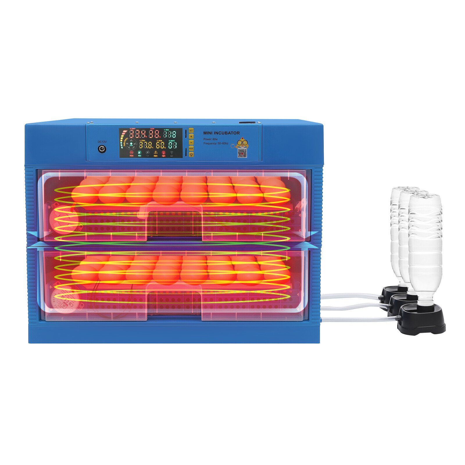 128 Eggs Poultry Egg Hatcher Machine Hatching Machine Egg Digital Incubator