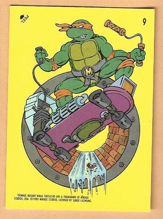 1989 Topps, Series 1, Teenage Mutant Ninja Turtles Stickers Pick your own