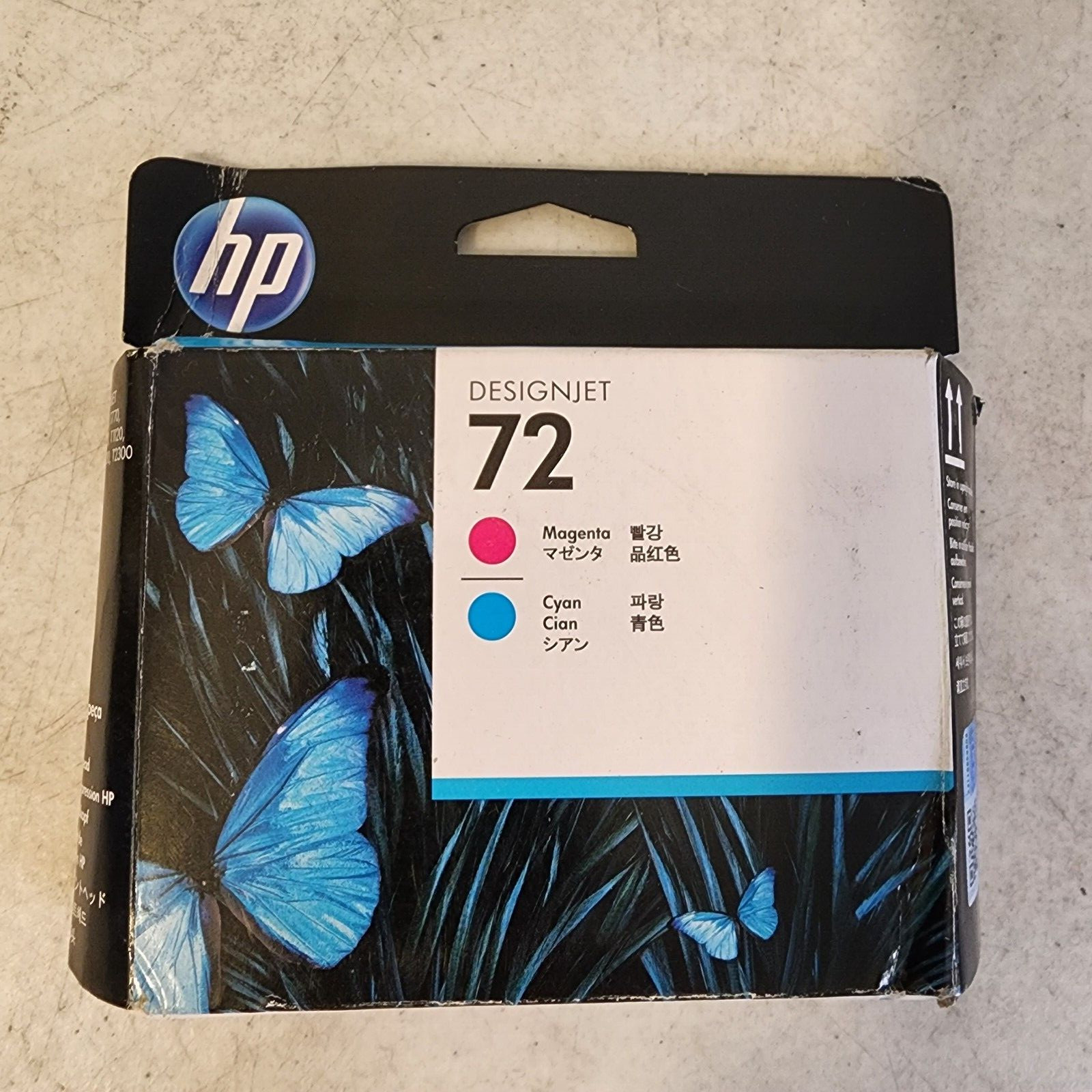 HP 72 C9383A Magenta Cyan Printhead Genuine New Sealed No Box Free Ship