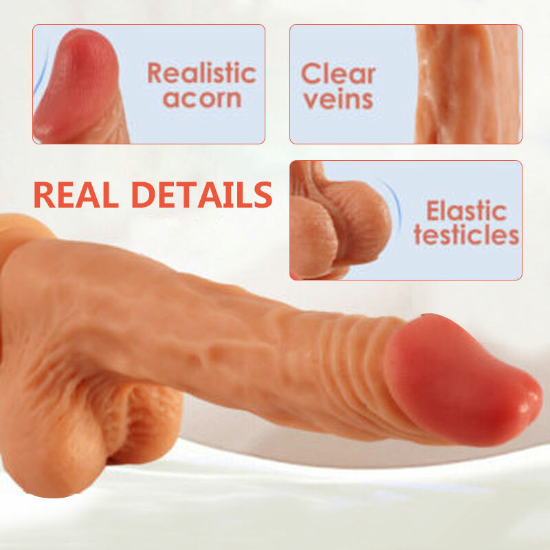 10" Silicone Realistic Huge Dildo Suction Cup Anal Vagina Sex Toy for Women US