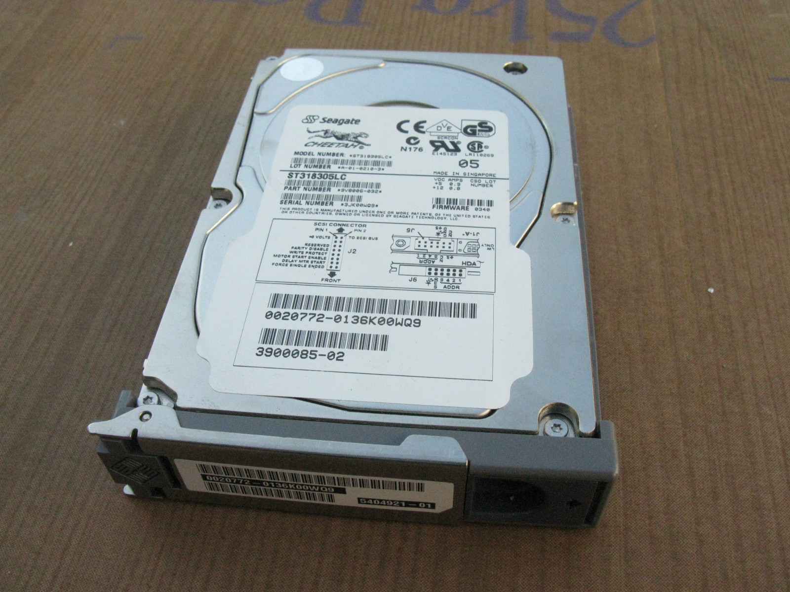 Sun 18GB SIC HDD 390-0085 10,000 RPM Seagate ST318305LC