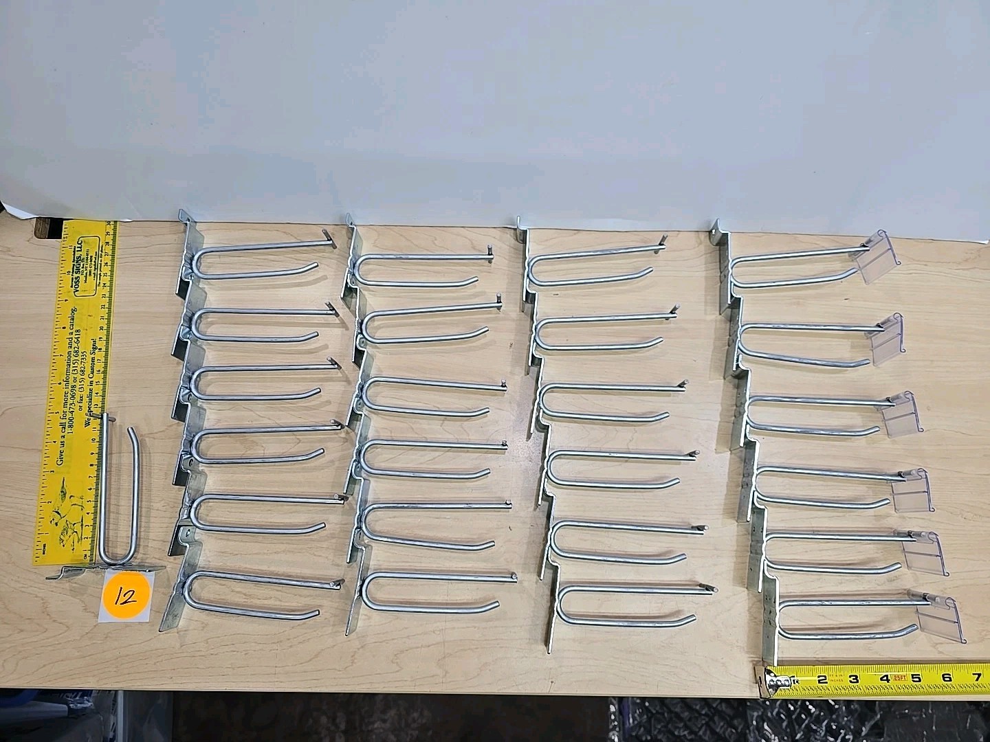 25 peice Slat Wall Hooks Scan Tag Holder 4 Inch 4in  4" Retail Store Commercial