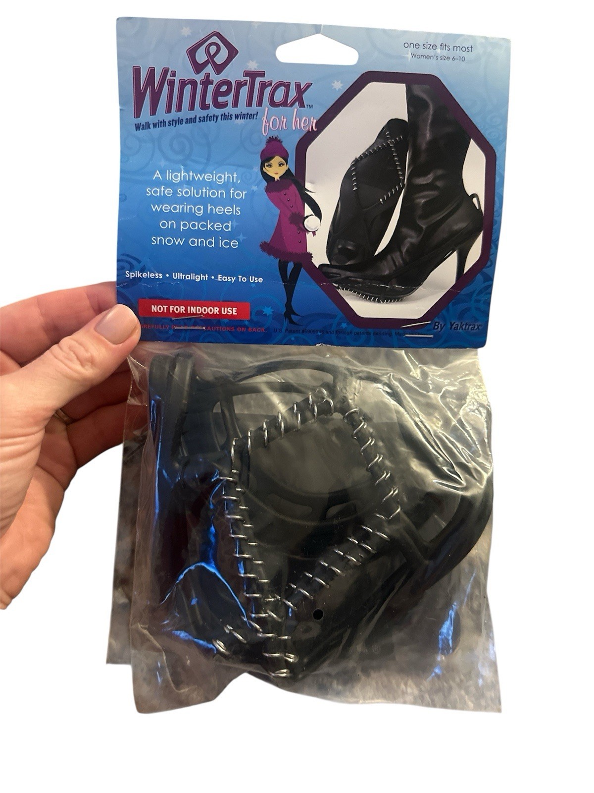 WinterTrax For Her By Yaktrax Womens Size 6-10 One Size Fits Most. Brand New
