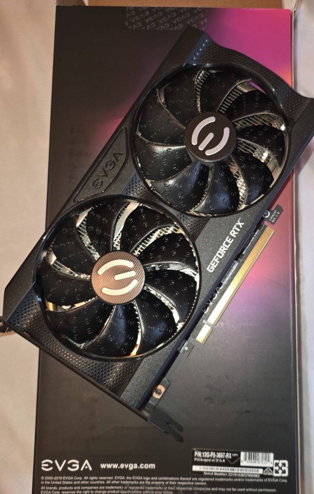 EVGA NVIDIA GeForce RTX 3060 Graphics Card Dual Fan Heatsink 12 GB