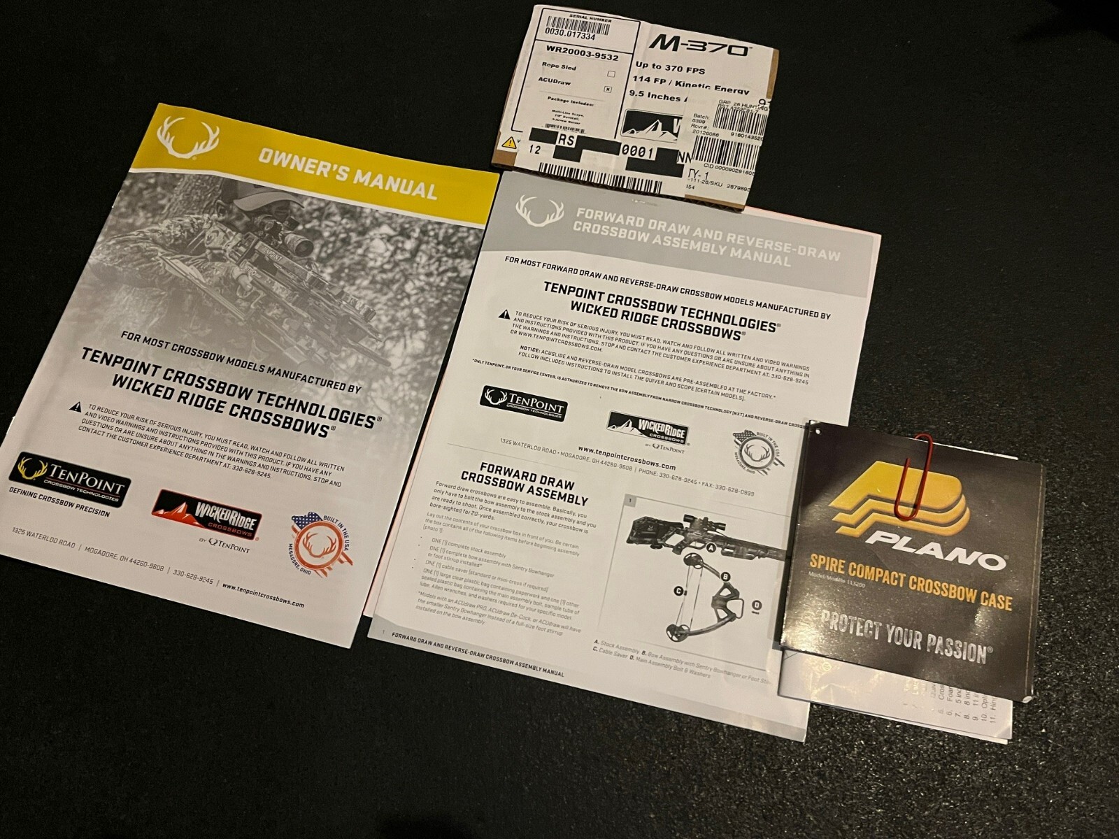 crossbow package Wicked Ridge M-370 By TenPoint Technologies with Acudraw