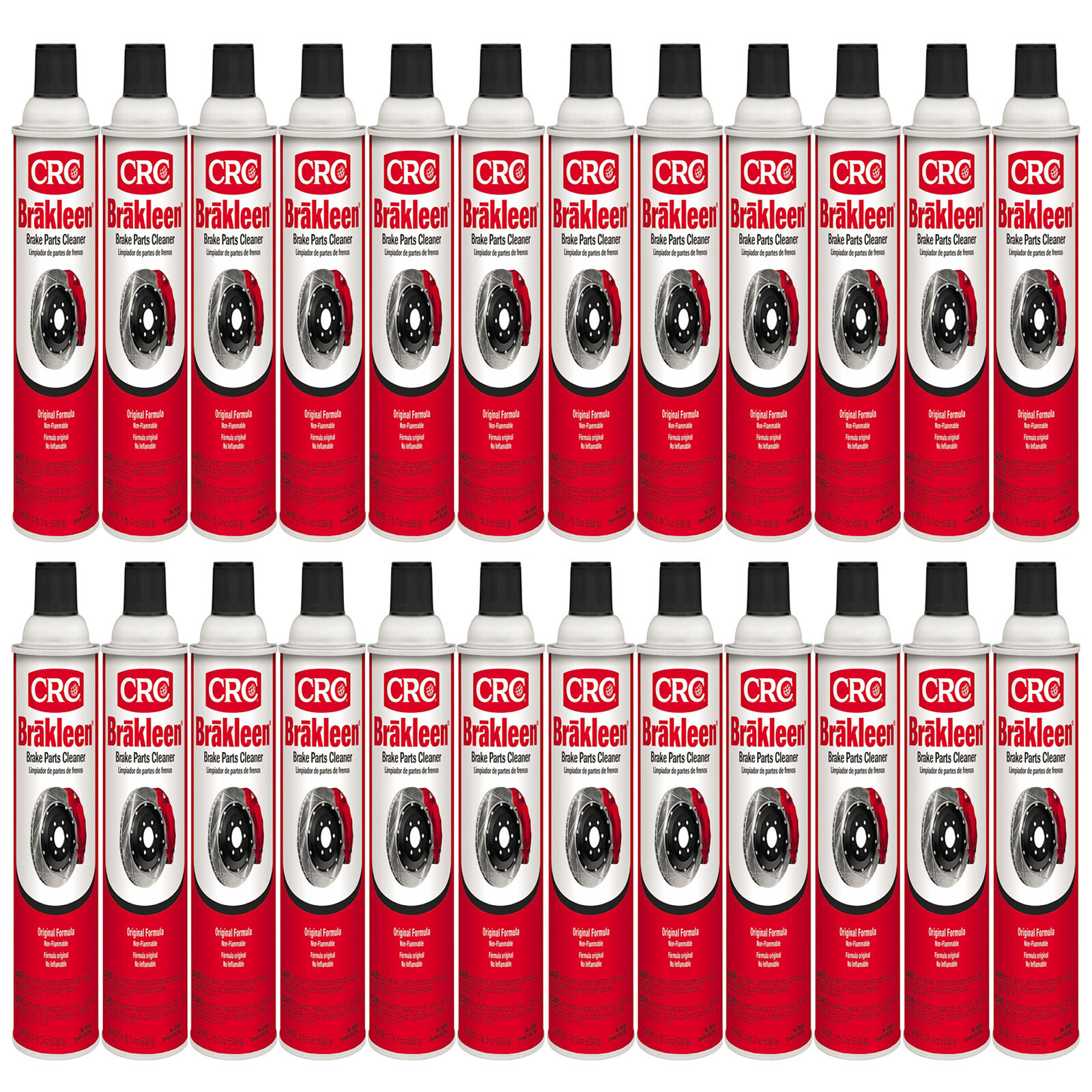 CRC 05089 Brakleen Brake Parts Cleaner - Non-flammable 19oz Pack of 24