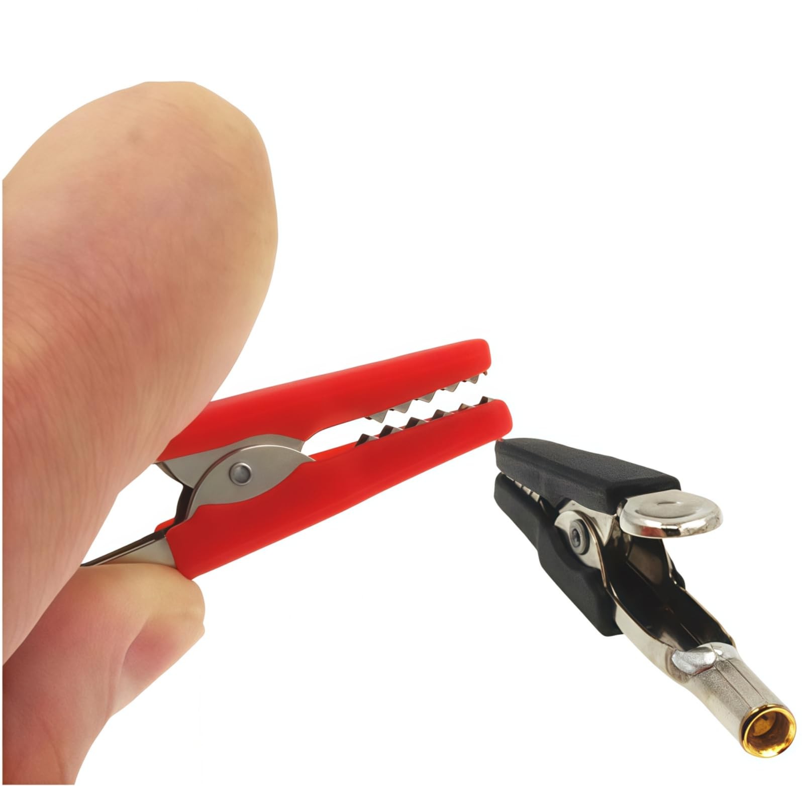 TestHelper AC15 Insulated Test Probe Push On Alligator Clips Red,Black