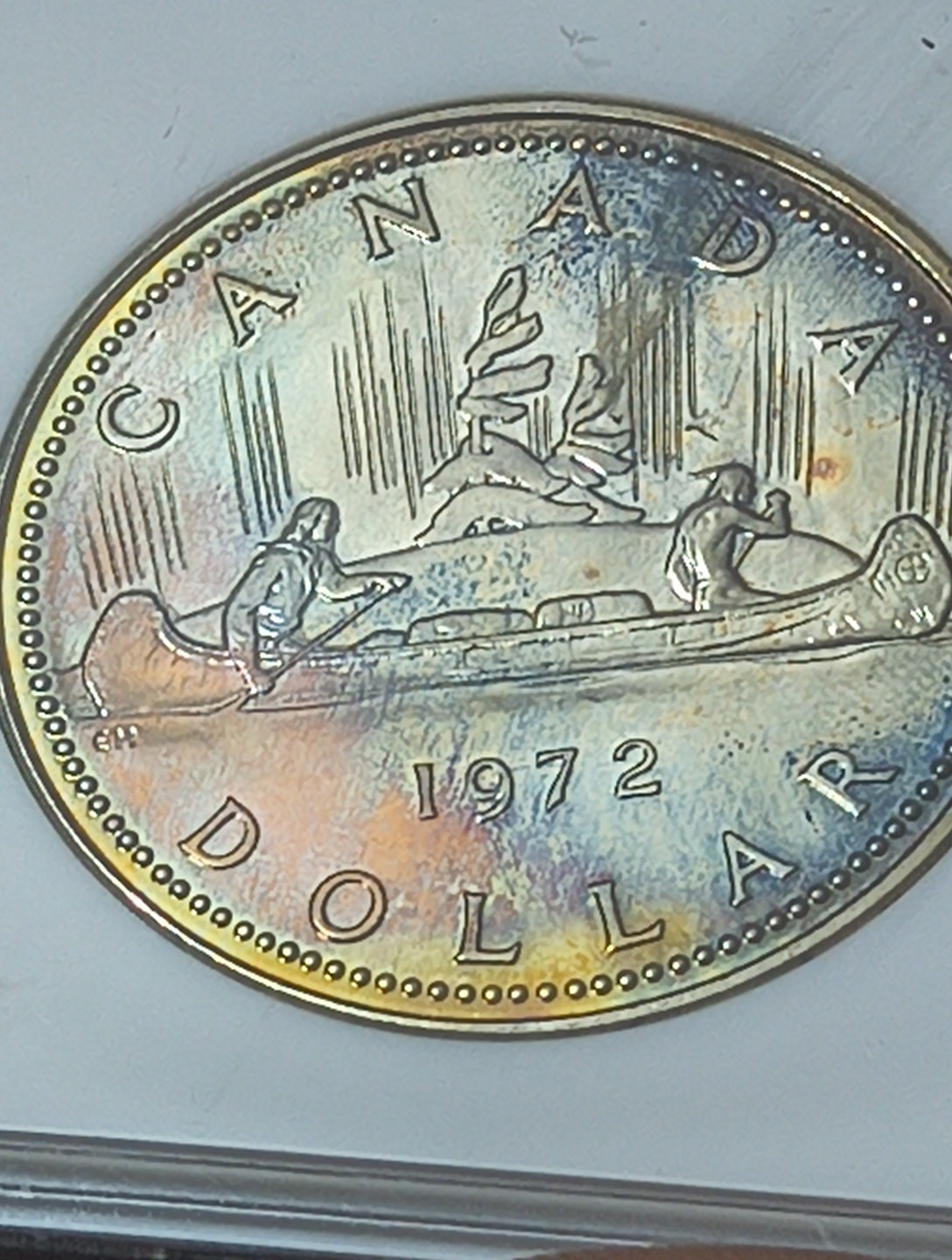 1972 Silver Canada Voyageur Dollar PCGS PF MS66- Reverse Toner