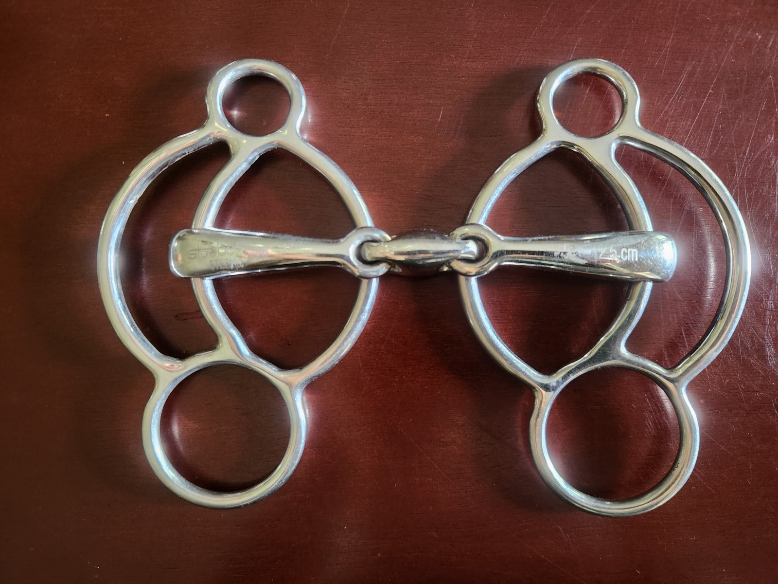 Stubben Steeltec EZ Easy Control 3-Ring Gag Bit 5" 12.5 cm
