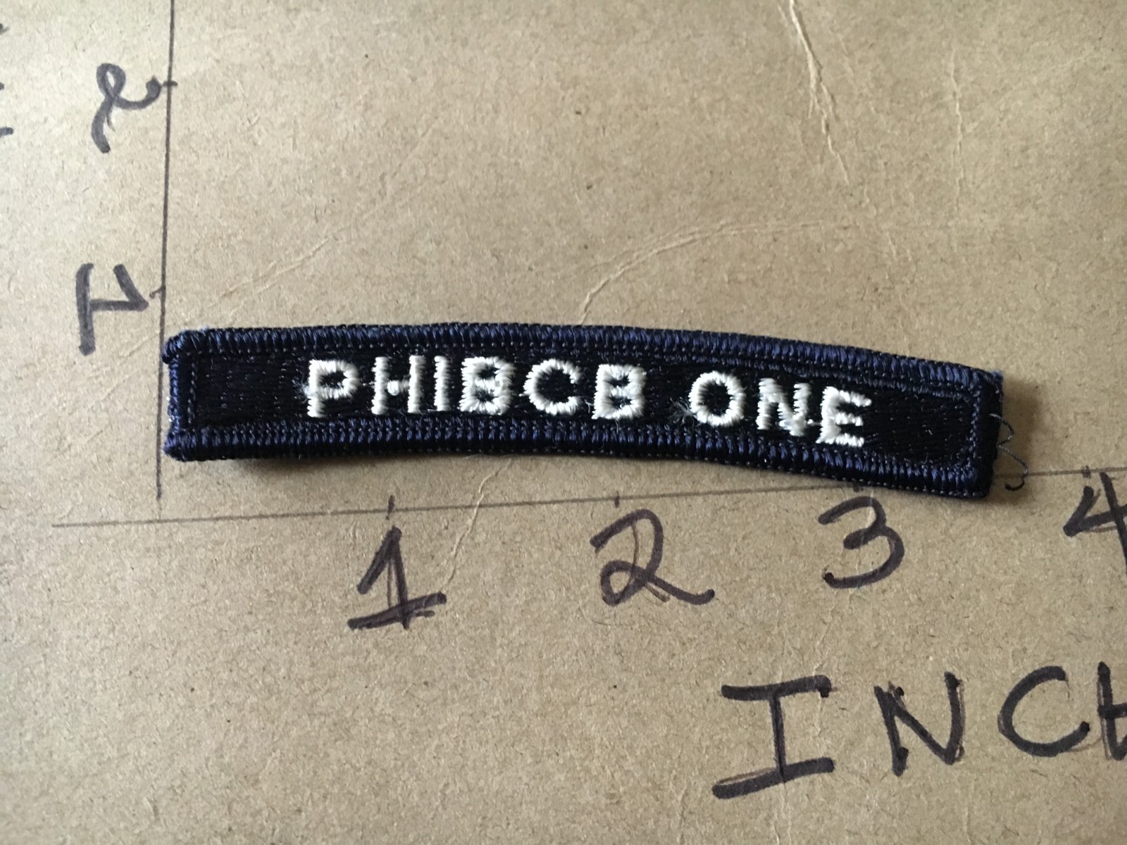 US NAVY SHOULDER STRIP TAB *** rocker *** Patch Phibcb One