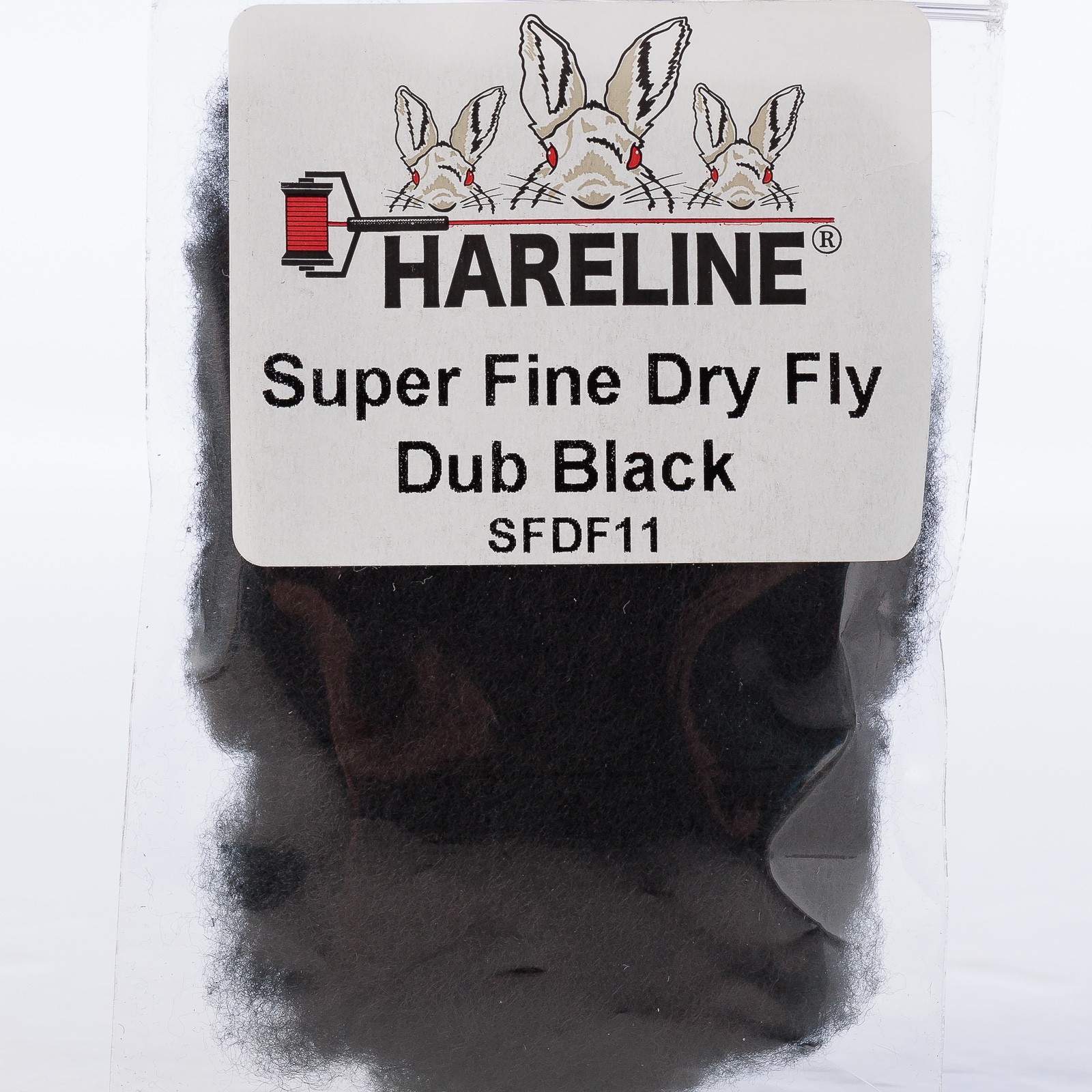 Hareline Super Fine Dry Fly Dub - Black