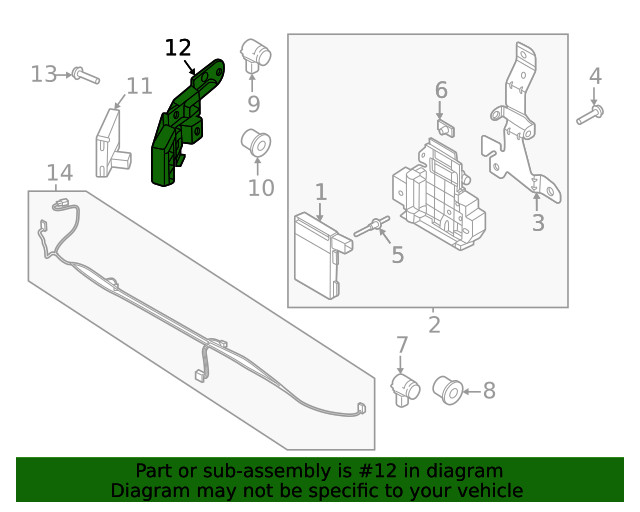 Genuine Ford Radar Sensor Bracket ML3Z14D189E