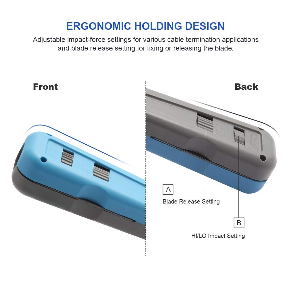 Punch Down Tool with 110/88 Blade & Network Wire Stripper, Multifunction Hook...