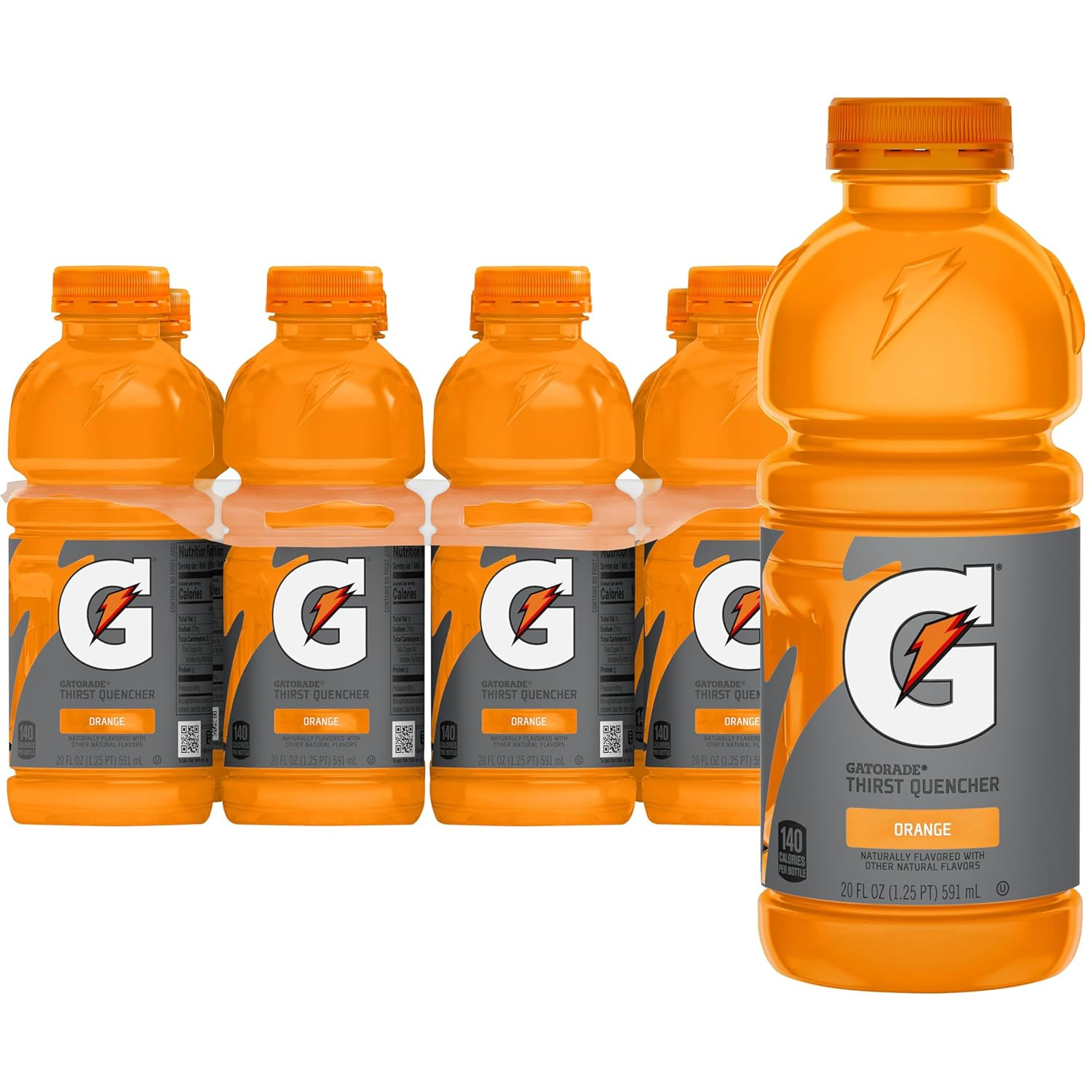 Thirst Quencher, Orange, 20 Fl Oz Bottles, 8 Pack