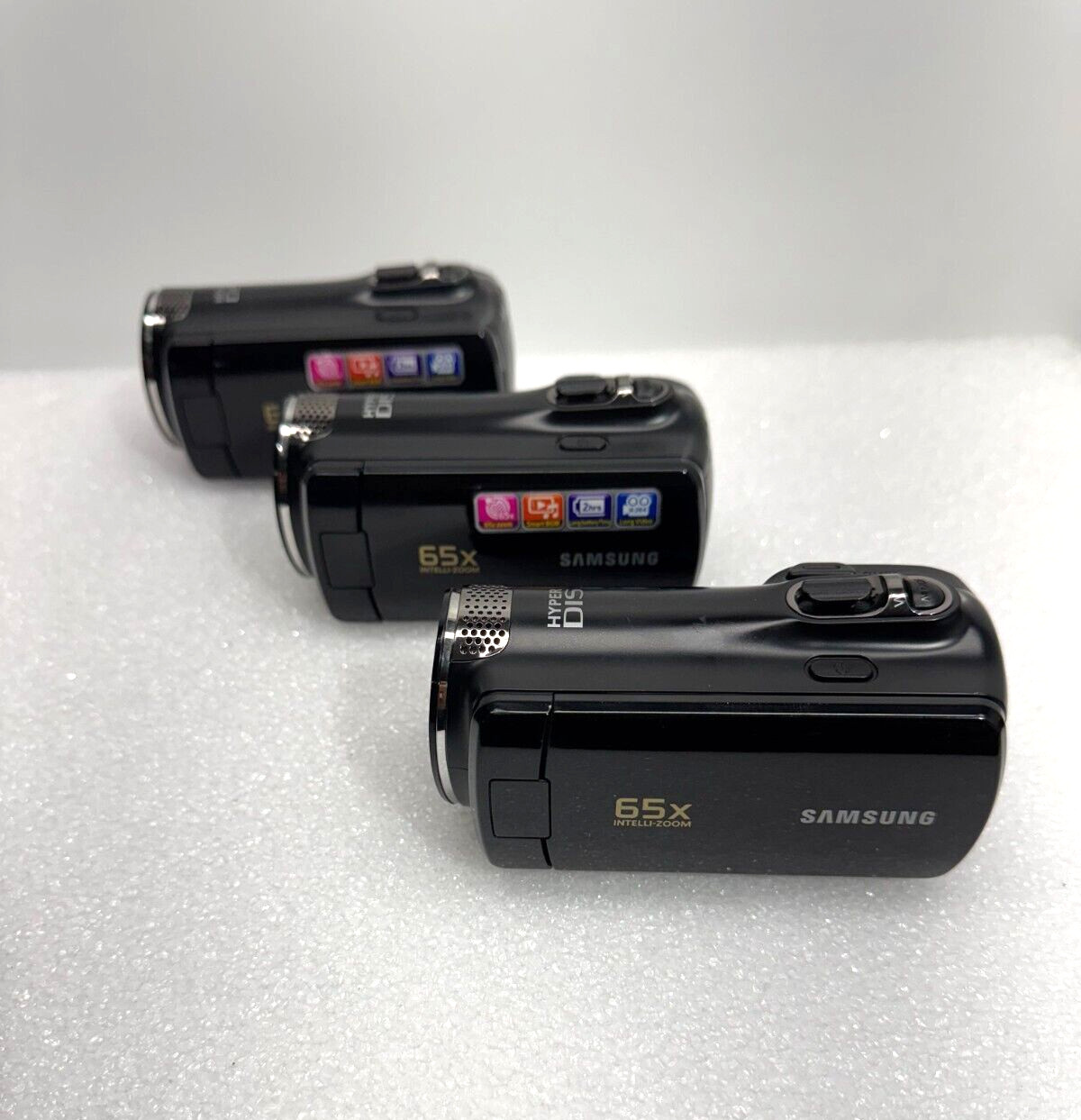 3 Samsung SMX-F50BN SD Camcorder Camera with battery parts only