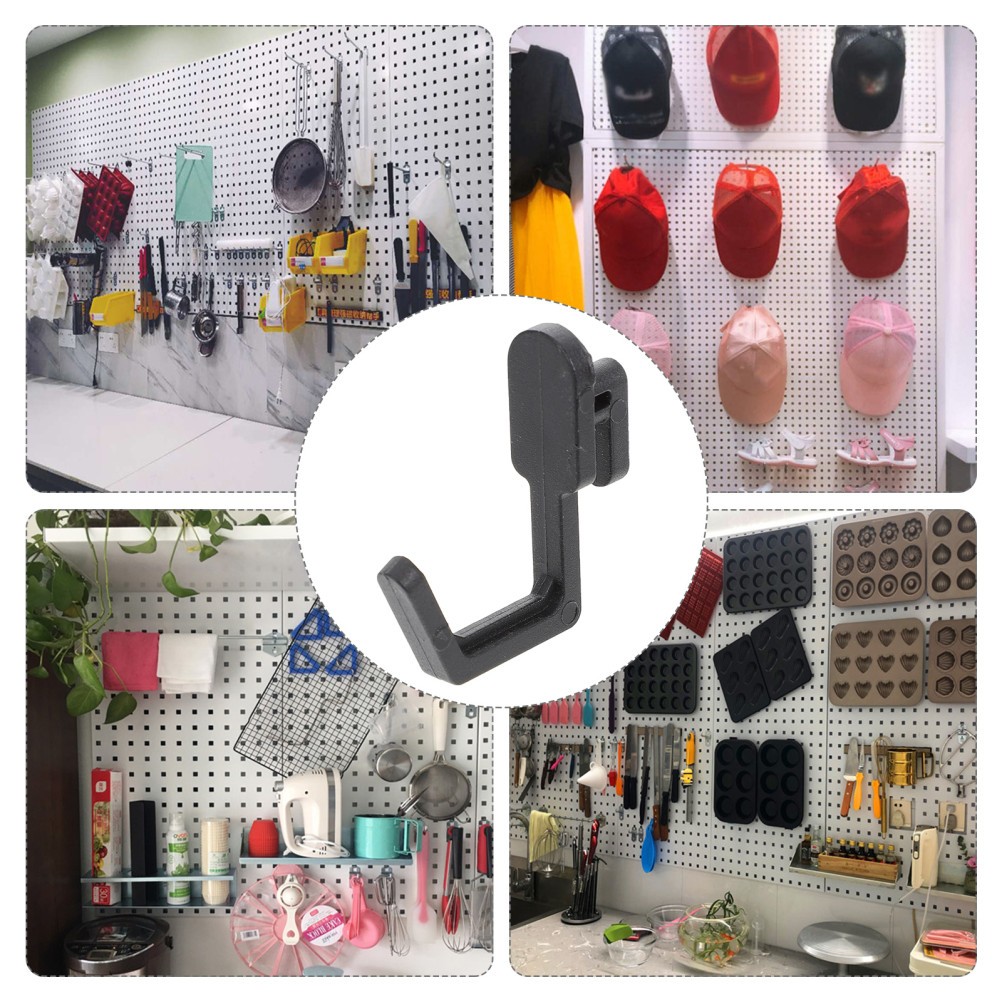 20 Pcs J-shaped Hangers Peg Board Accessory Kit Plastic Pegboard Hooks