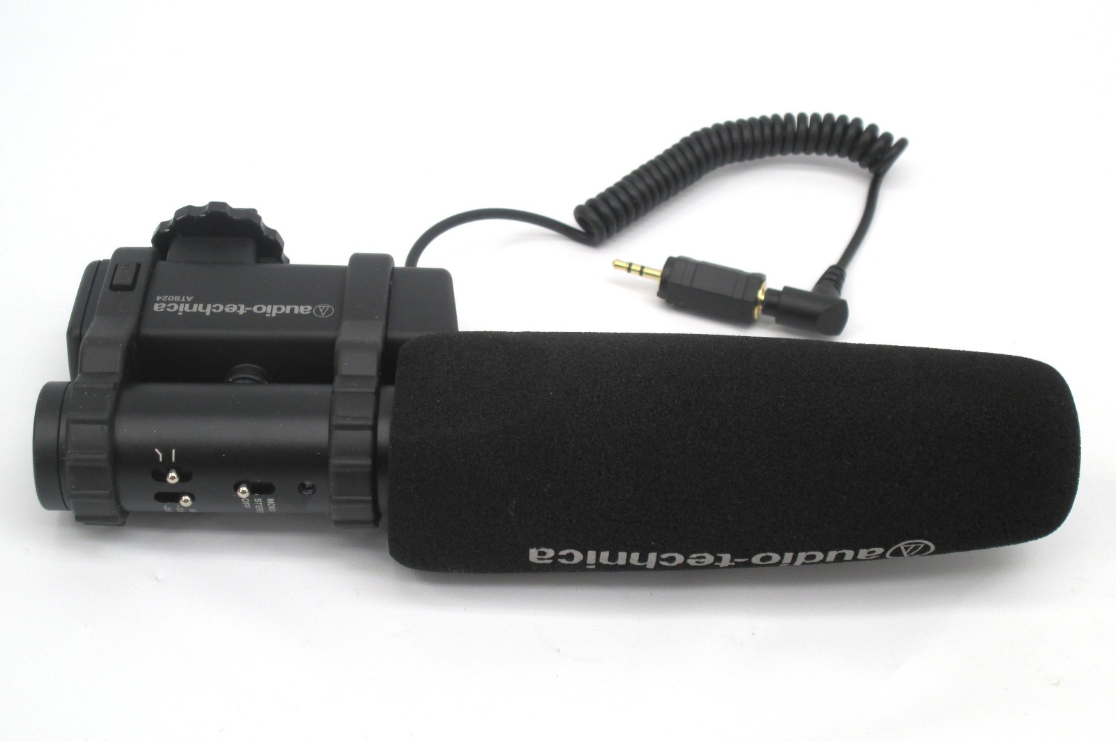 Audio Technica AT8024 DSLR Stereo Mono Camera Mount Microphone