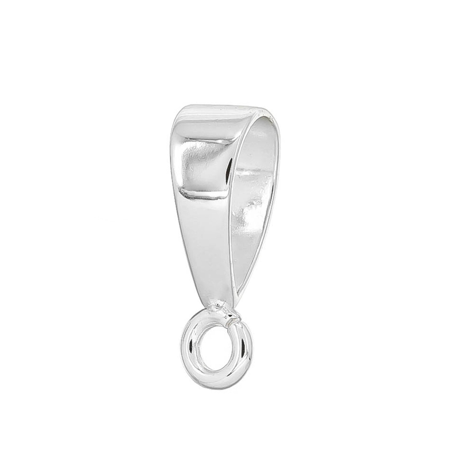 Sterling Silver Slider Pendant Clasp Bail Connector with Heavy Duty Loop #97703