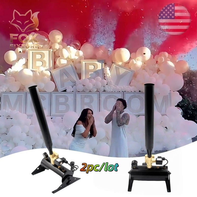 2xBaby shower Gender Reveal Vibrant  Colors Smoke Bombs streamer Confetti cannon