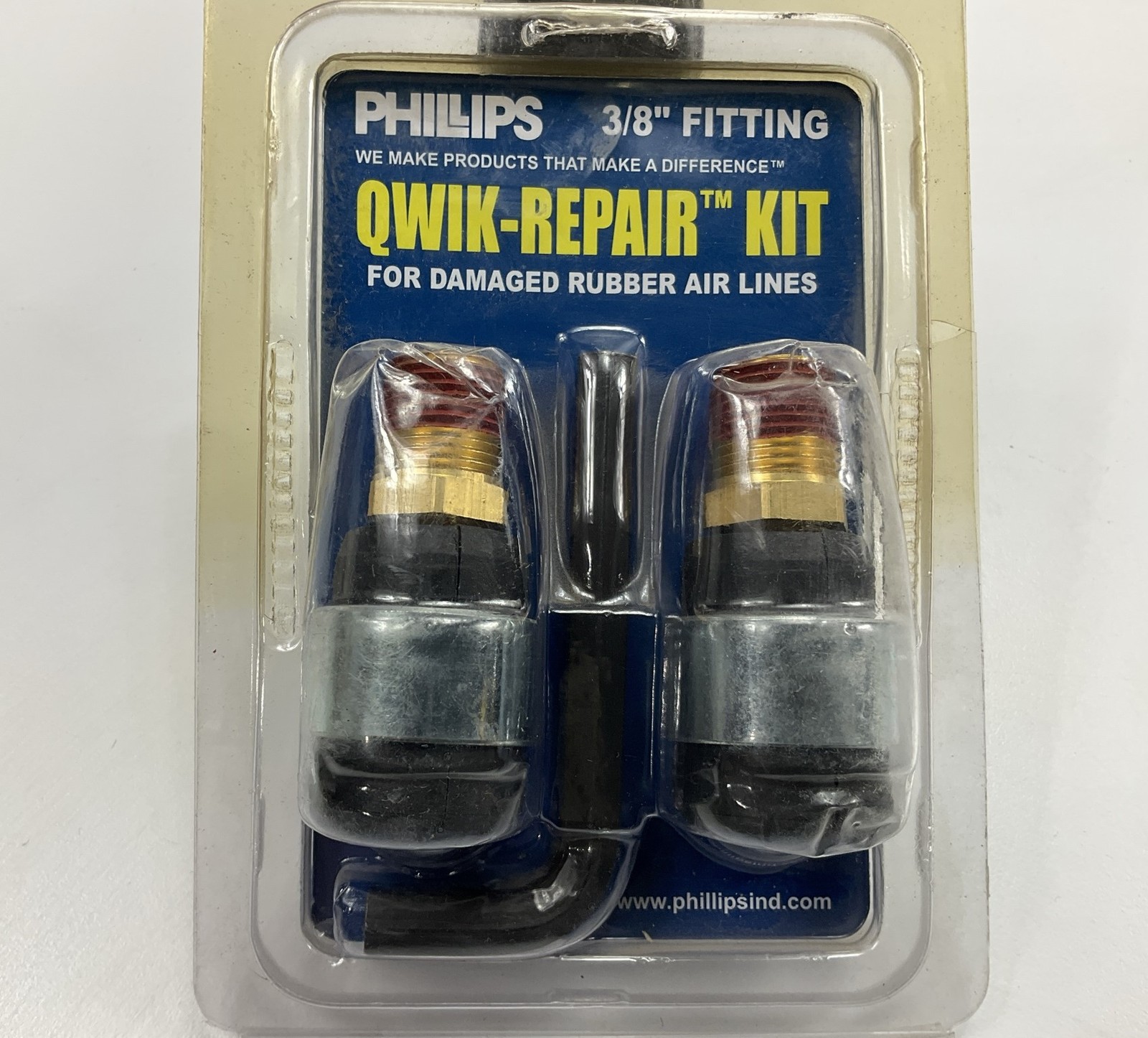 PHILLIPS 12-052 Air Hose Repair Kit QWIK-REPAIR, 3/8" Rubber Hose 3/8" Fittings