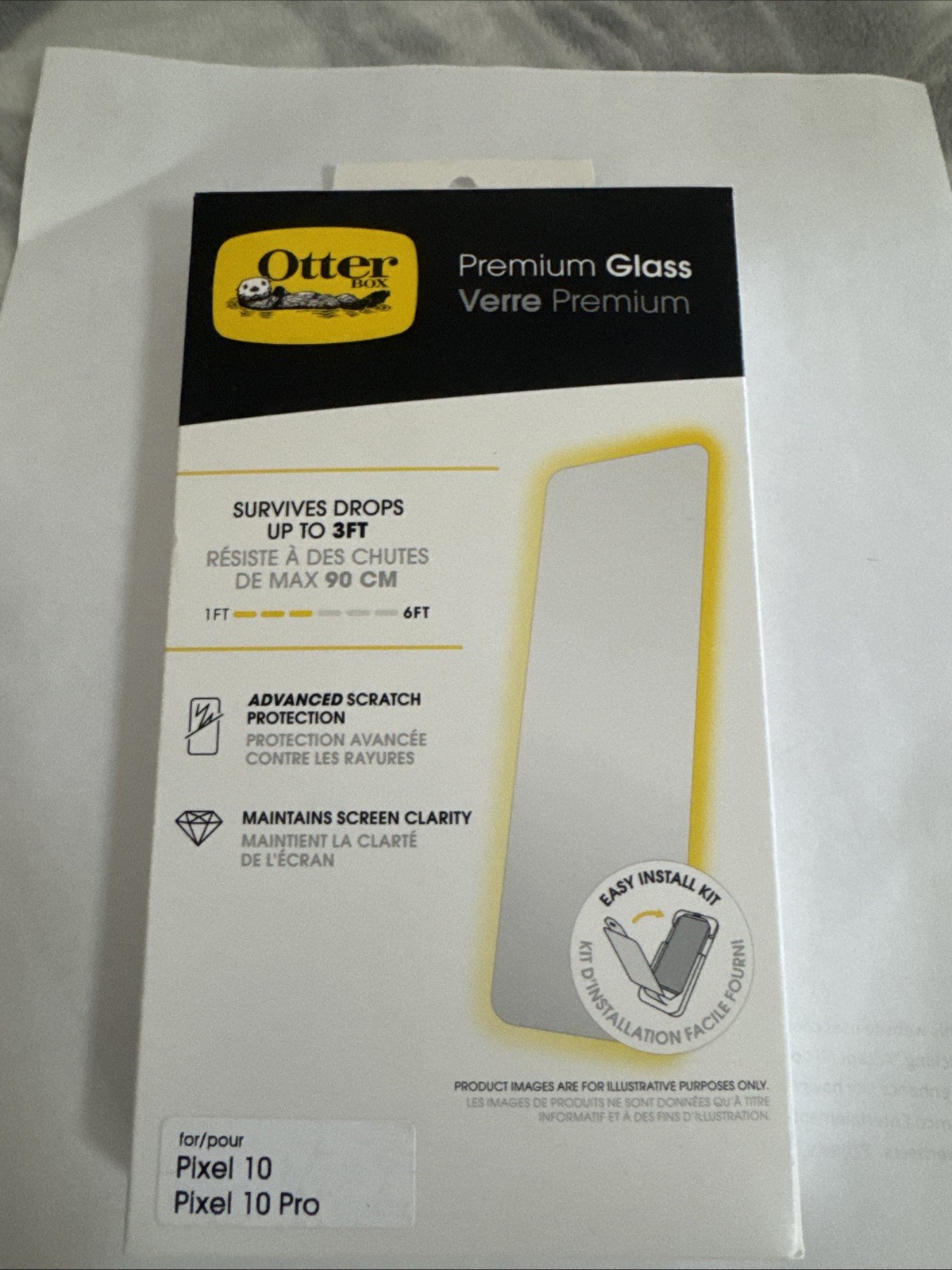 OtterBox Google Pixel 10 & PIxel 10 Pro Premium Glass, Scratch Protection, Flawl