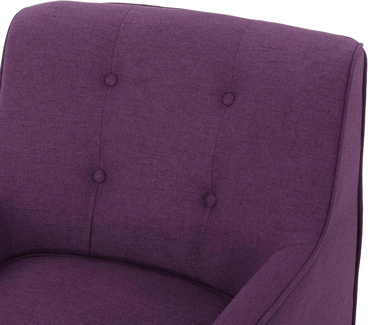 Felicity Purple Mid-Century Fabric Arm Chairs - Set of 2