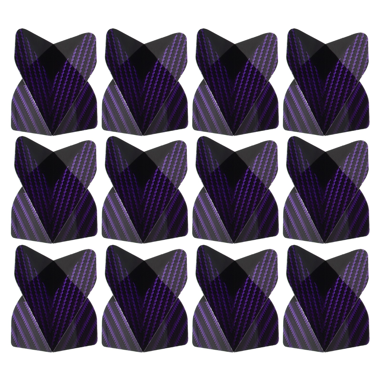 Dart Flights, 12 Pack PET Darts Accessories Spotted Style, Black, Purple