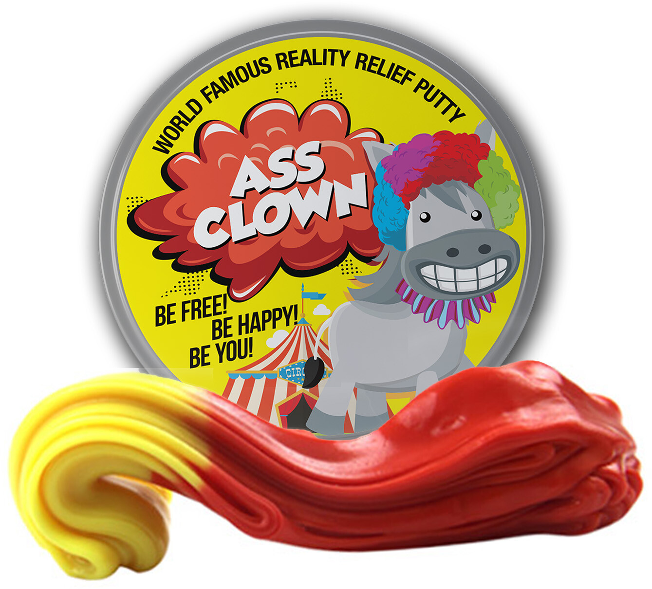 Ass Clown Stress Putty - Funny Fidget Toy for Adults - Tension Relief Formula