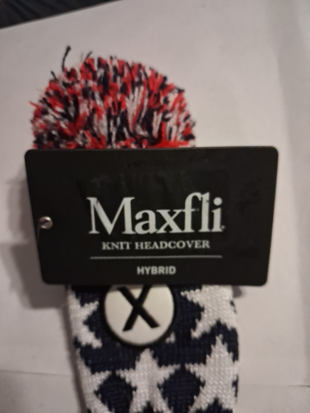 Maxfli Knit Driver Head Cover Red White Blue American Flag Stars & Stripes