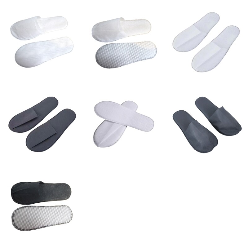 10 Pairs Comfortable Closed Toe Disposable Slippers for Travel and Spa Resorts