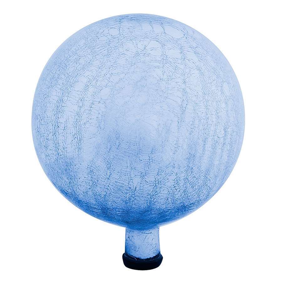 ACHLA 12in Gazing Globe Blue Lapis Crackle Glass