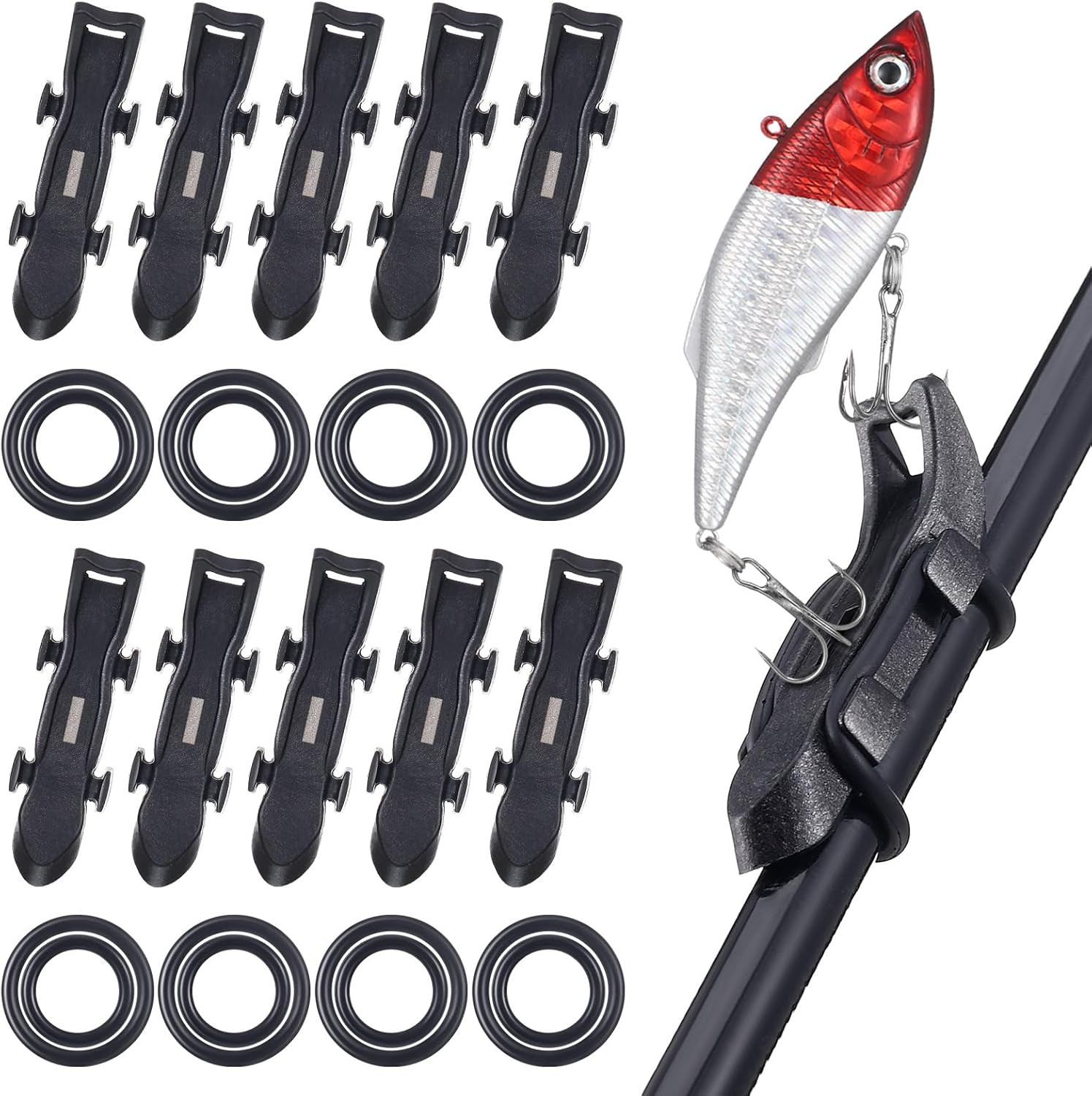 10 Pcs Hook Keeper for Fishing Rod Magnetic Fishing Hook Keeper Fishing Bait Hol