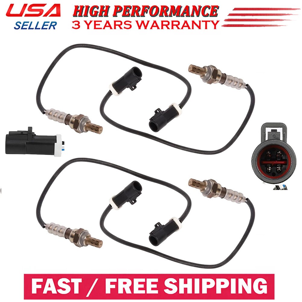 4pcs Up+Down Oxygen Sensor For 2000-2008 Ford E-150 E-250 E-350 F-250 Super Duty