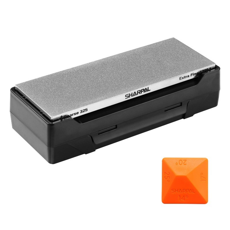 SHARPAL 162N Double-sided Diamond Stone, 325/1200 Grit, NonSlip Base & Guide