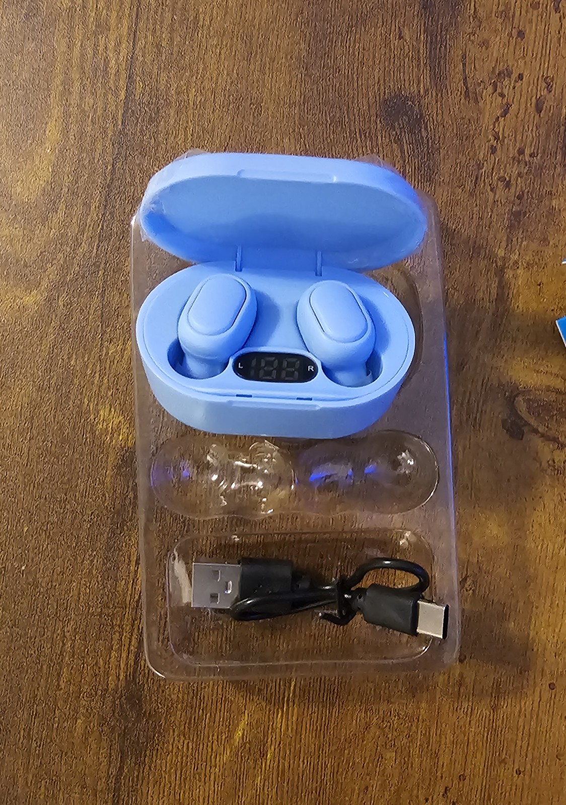 New Blue Noise Cancelling Earbuds Bluetooth