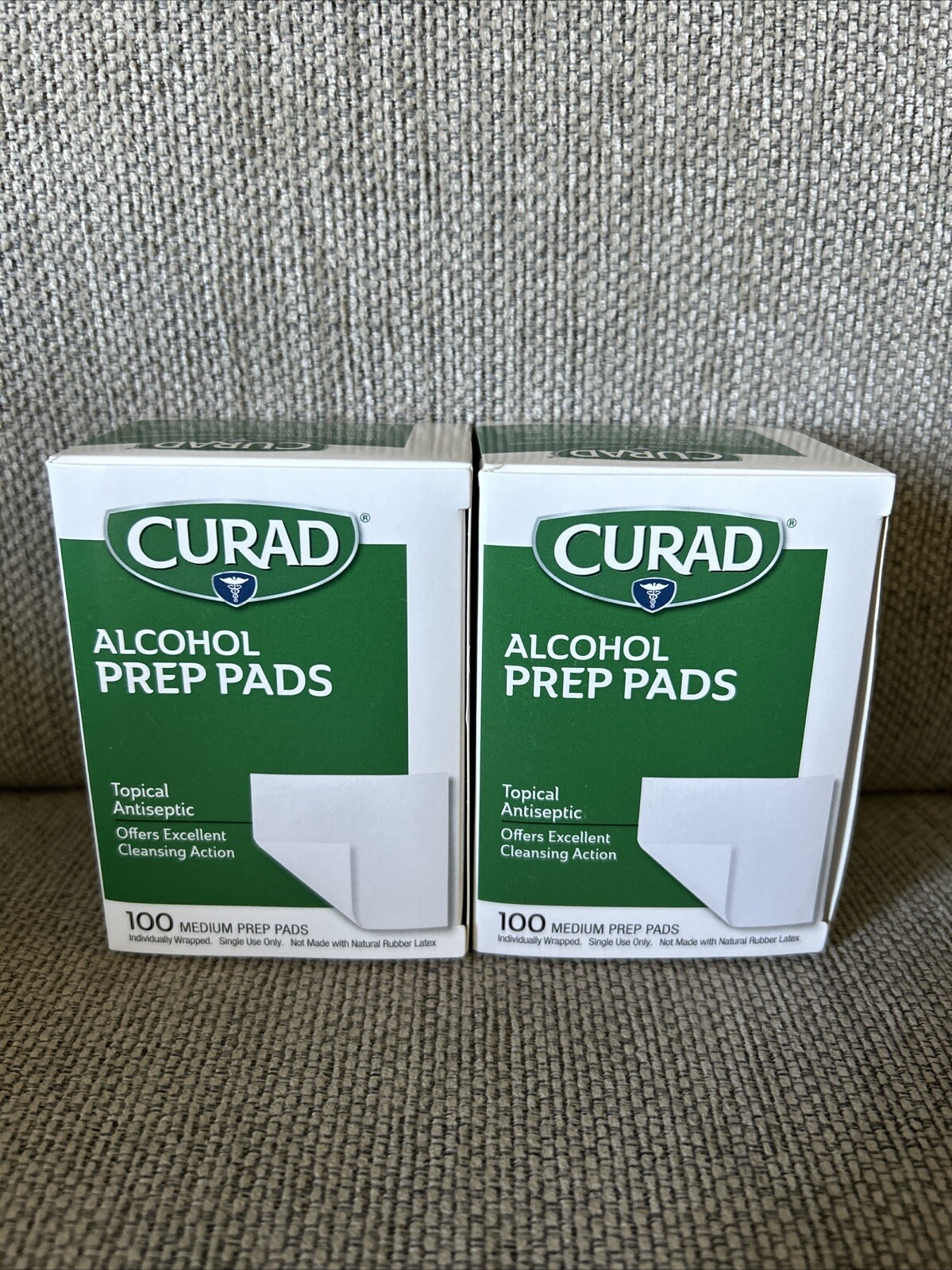 CURAD: Alcohol Prep Pads (Pack of 2 Boxes), Thick Alcohol Swabs,Medium Prep Pads